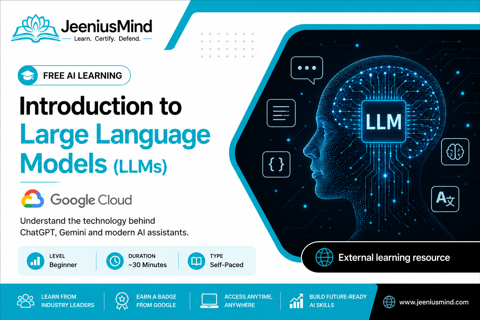 Google Introduction to Large Language Models (LLMs) (Free)